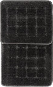 Antracitové kúpeľňové predložky v súprave 2 ks 50x80 cm Kareli – Foutastic