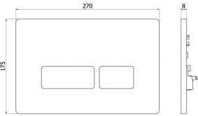 Mexen Tex 07, tlačidlo na splachovanie pre modul serie Mexen TEX, biela, 6107-01