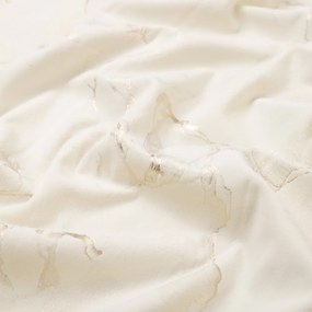 Biante Zamatový behúň na stôl Isabela IBL-017 Zlatý/dymový mramor na smotanovom 20x120 cm