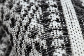 Koberec SISAL SION cikcak, diamanty BOHO 22168 čierny / ecru