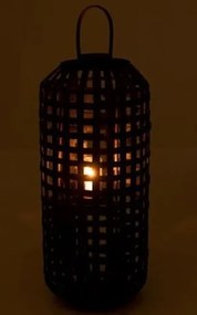 Tmavo hnedá drevená lampáš Toinette - Ø 41,5 * 95 cm