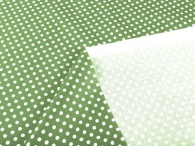 Biante Detský bavlnený záves Sandra SA-336 Biele bodky na zelenom 130x200 cm