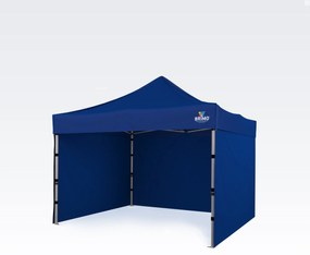 BRIMO Nožnicový stánok 3x3 m - s 3 stenami - Modrá 4