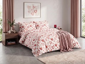 Flanelové obliečky AMORIA HEARTS vzorované Rozmer obliečky: 2 ks 70 x 90 cm | 200 x 220 cm