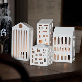 Biely keramický svietnik Kähler Design Urbania Lighthouse Pantheon