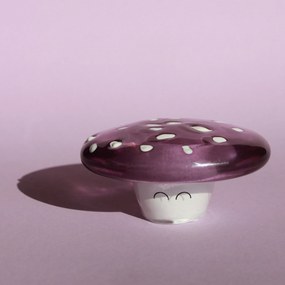 Studio Arhoj Sklenená figúrka Crystal Blob Violet Shroom