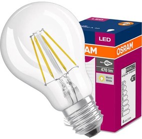 Žiarovka OSRAM LED Fila Value CL A60 E27 4W 40W 470LM 827