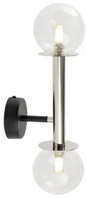 Nástenná lampa DAISY 2xG9/12W/230V lesklý chróm/čierna/číra