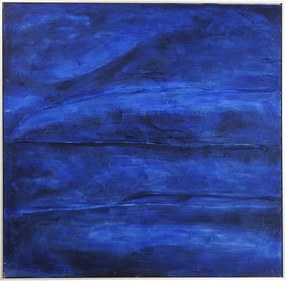 KARE DESIGN Olejomaľba Abstract Deep 155×155 cm modrá 154,6 × 154,6 × 4,9 cm