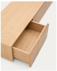 TV stolík v dekore duba v prírodnej farbe 200x30x40 cm Helvine – Kave Home