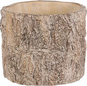 Obal na kvety imitácia drevenej kôry, 19,5 x 19,5 x 17 cm, betón, 19,5 cm