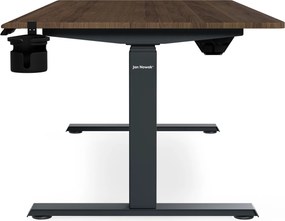 Elektrický stôl s reguláciou výšky ergonomický antracitový/orech,1600x800 mm: ARIA