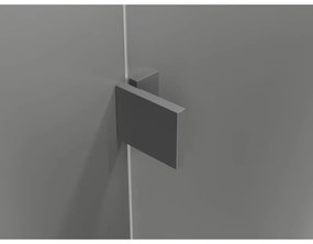 Mexen Lunar-F L, skladací sprchový kút ľavý 80 x 80 cm, 8mm číre sklo, grafitový profil, 836L-080-080-95-00-L
