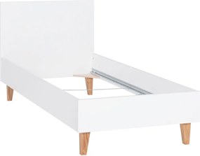 Biela jednolôžková posteľ Vox Concept, 90 × 200 cm