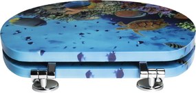 Aqualine Funny, WC sedátko s motivom oceán, modrá, HY-S369