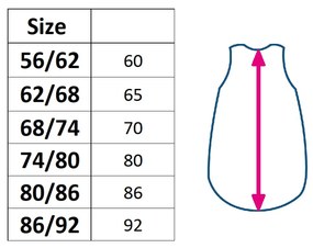 Dojčenský spací vak s výplňou New Baby Dominika ružová, vel. 74/80