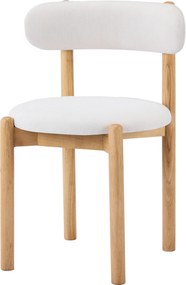 Jídelní židle Yoko z masivu krémová/hnědá