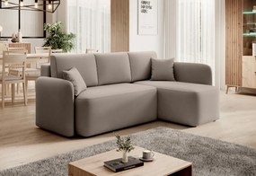 AKCIA Béžová rohová sedacia súprava HADSON - pravý roh II. akosť