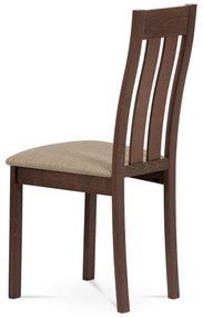 Autronic - jedálenská stolička, orech/látka béžová - BC-2602 WAL AKCE