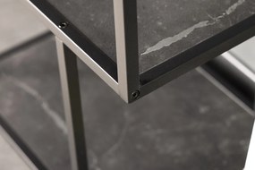 Dizajnový regál Maille 185 x 77 cm mramor antracit