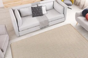 Koberec JUTE 3650 so strapcami krémový / béžový