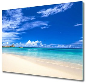 Sklenená doska na krájanie Tropické pláže 60x52 cm