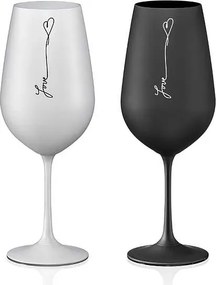 Crystalex poháre Love Black and White 550 ml 2 ks