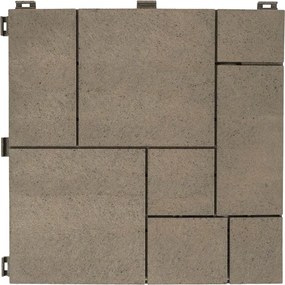 Multy Home Gumová dlaždica STONE MOSAIC 30 x 30 cm, hnedý dub