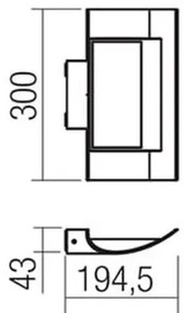 Redo 9112 - LED Vonkajšie nástenné svietidlo VELA LED/24W/230V IP54