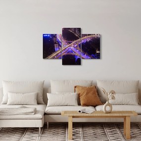 Obraz veľké križovatky v noci (90x60 cm)
