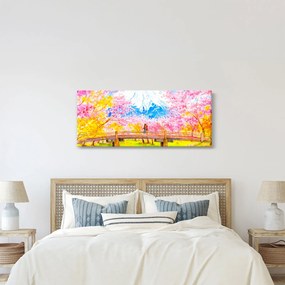 Obraz - Maľovaný pár, aquarel (120x50 cm)
