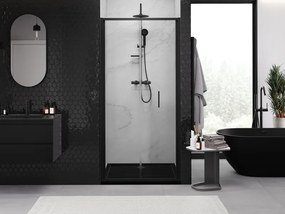Mexen Exo, skladacie sprchové dvere, 120 cm, transparentné sklo, čierna, 816-120-000-70-00