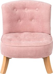 Detské kreslo špinavá ružová 17 cm Drevo
