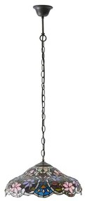 Endon 64325 - Luster na reťazi Tiffany SULLIVAN 1xE27/60W/230V priemer 40 cm