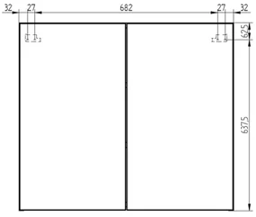 Mereo Mereo, Kúpeľňová galerka 80 cm, zrkadlová skrinka, 2x dvere, MER-CN717GB
