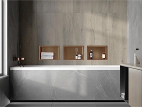 Mexen X-Wall-R, polica na zapustenie s prírubou  30 x 20 cm, medená matná - 19C0302010