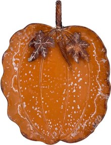 Rustikálna kovová oranžová miska tekvice Pumpkin Rust - 56*34*6 cm