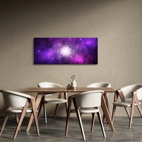 Obraz fialové abstrakcie (120x50 cm)