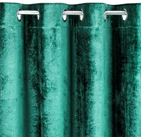 Elegantný zelený záves s trblietkami 140 x 250 cm Dĺžka: 250 cm