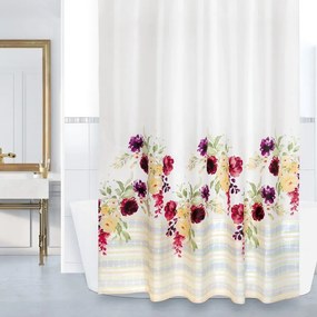 Bellatex Sprchový záves Kvety mix farieb, 180 x 200 cm