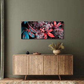 Abstraktný obraz exotických kvetov (120x50 cm)