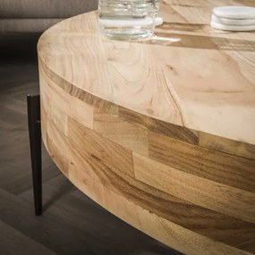 Konferenčný stôl 27-98 Bulky Ø120cm Drevo Acacia  - Komfort-nábytok
