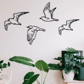 Kovové nástenné dekorácie v súprave 4 ks 100x24 cm Zevahir – Wallity