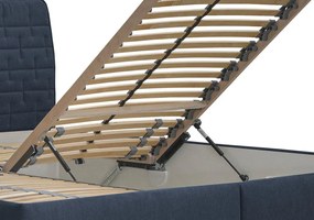 Posteľ Rita 180x200 cm, námornícka modrá látka