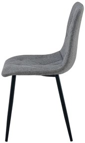 Set dvoch jedálenských stoličiek LIBRA tmavosivé / čierne nohy (2 ks)
