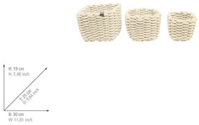 Látkové košíky v súprave 3 ks 30x25x19 cm Tom Tailor – Wenko