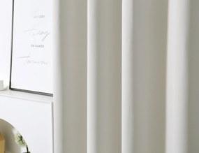 Bielo-krémový záves OXFORD 140x250 cm Zavesenie: Kovové krúžky