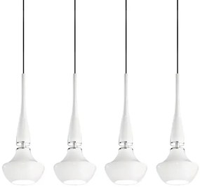 Industriálny luster Tasos 4 biele