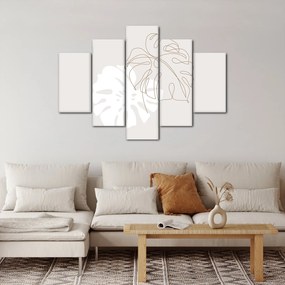 Obraz - Line art monstera N⁰2 (150x105 cm)