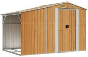 Záhradná kôlňa svetlohnedé 277x192,5x179 cm pozinkovaná oceľ